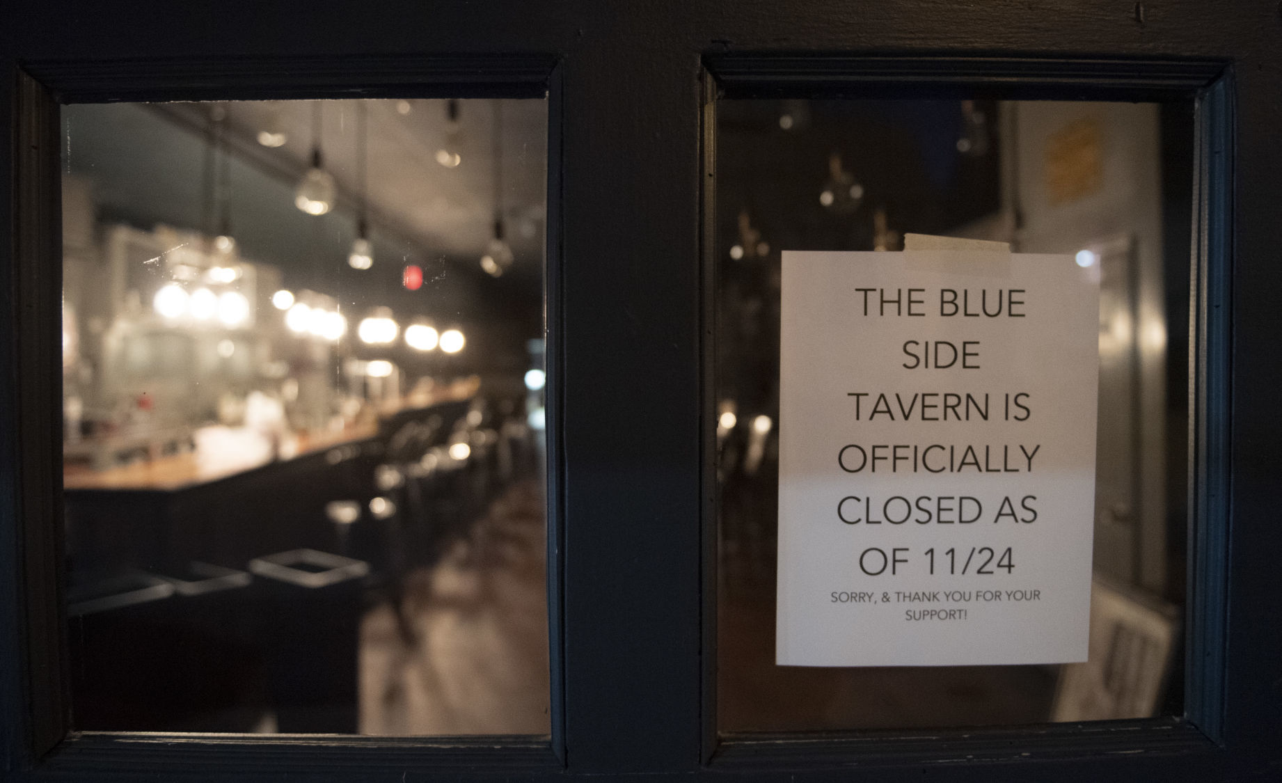 Blue Side Tavern Closing